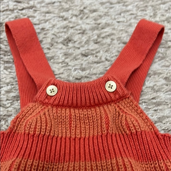 Cat & Jack Orange Chunky Knit 100% Cotton Bubble Romper - Size Newborn - Picture 4 of 13